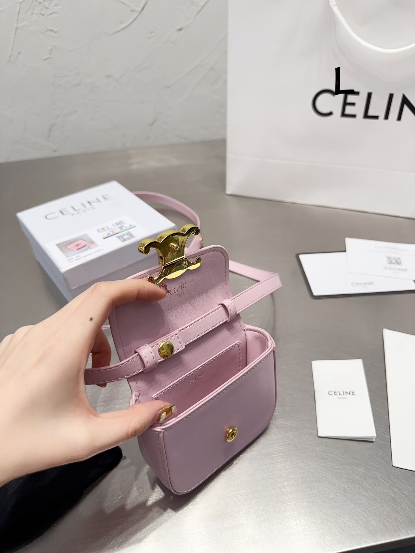 Celine Pink mini bag 131277