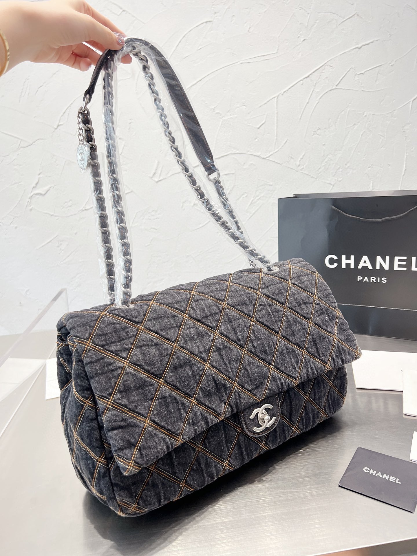 Chanel Demin large travel handbag 131304