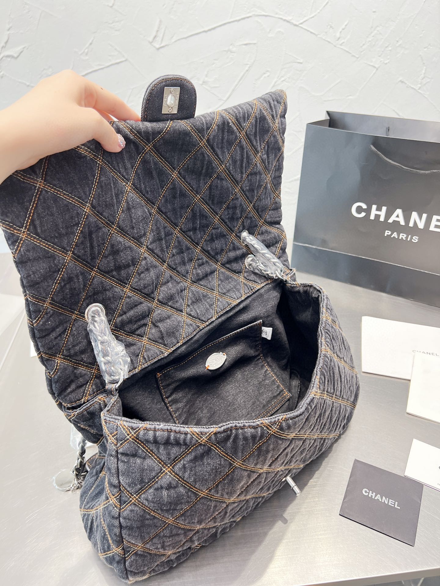 Chanel Demin large travel handbag 131304