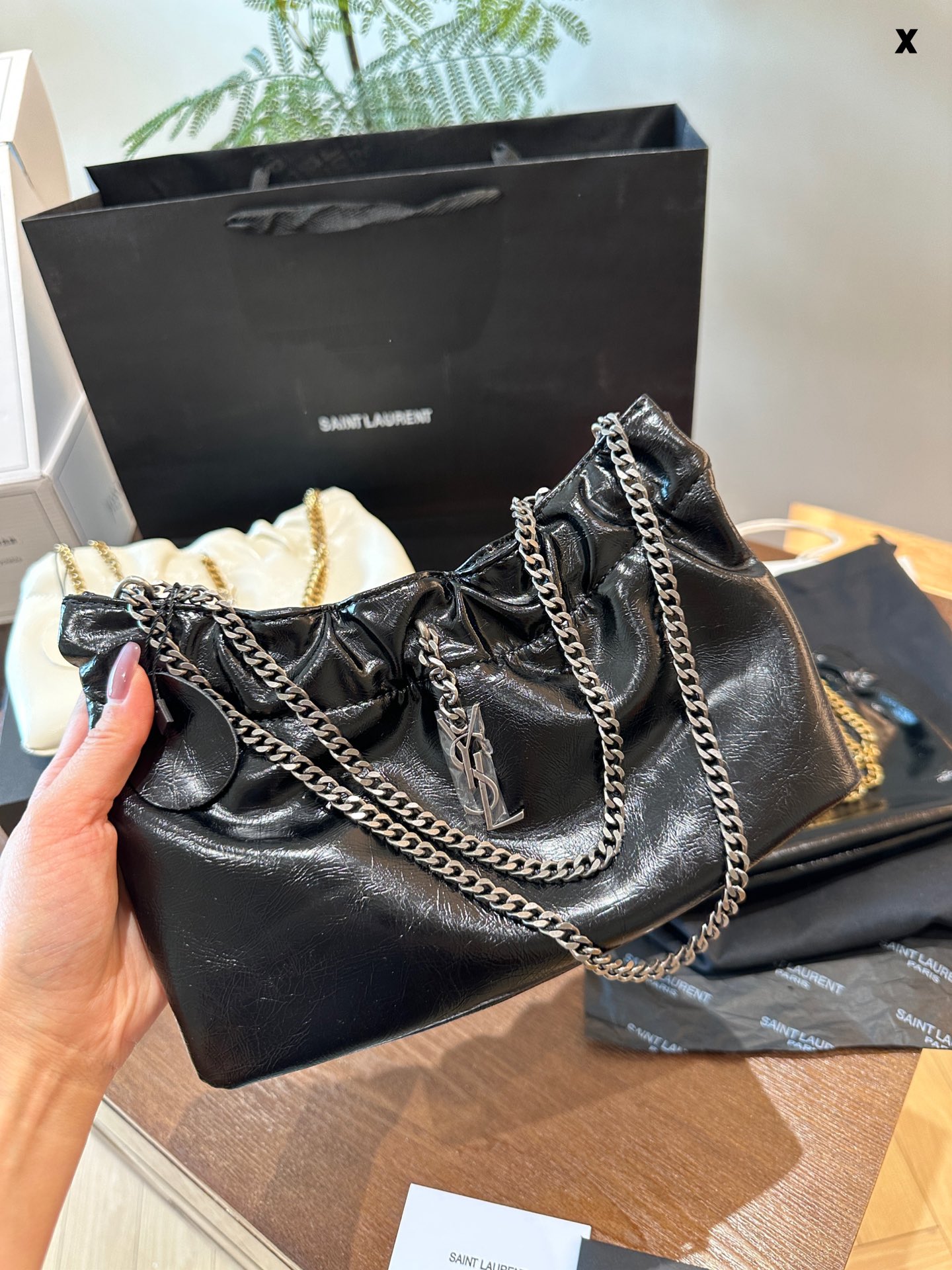 YSL Hobo leather handbag