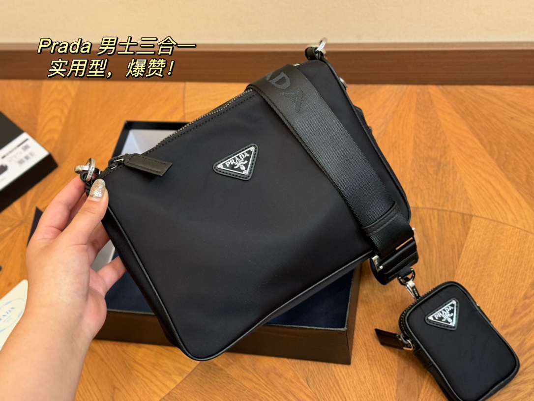 Prada men bag 2 in 1