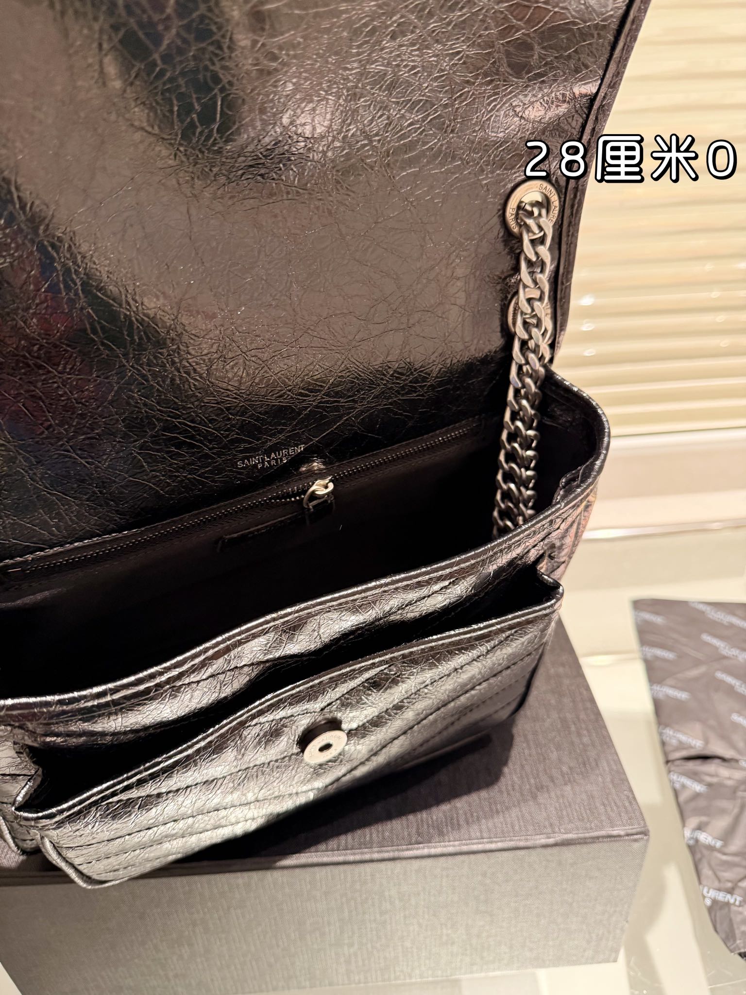 YSL NIKI Cowskin leather bag(28cm)